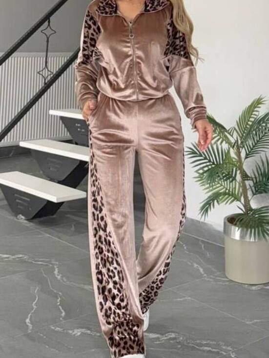 Harmony In Nature Pants - Fast Lane Leopard Set - Camel